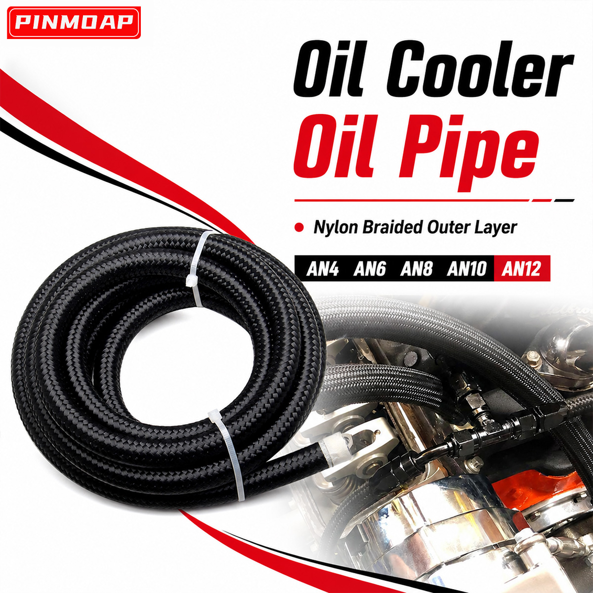 PINMOAP AN4 AN6 AN8 AN10 AN12  - Flexible Hose Braided avis et prix
